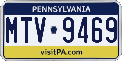 PA license plate MTV9469