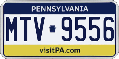 PA license plate MTV9556