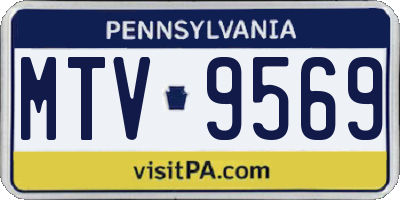 PA license plate MTV9569