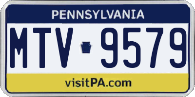 PA license plate MTV9579