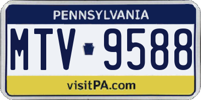 PA license plate MTV9588