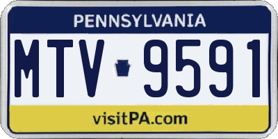 PA license plate MTV9591