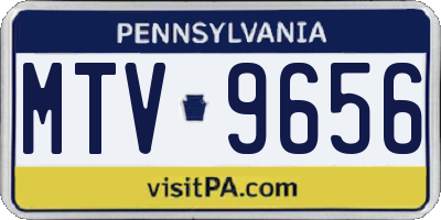 PA license plate MTV9656