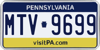 PA license plate MTV9699