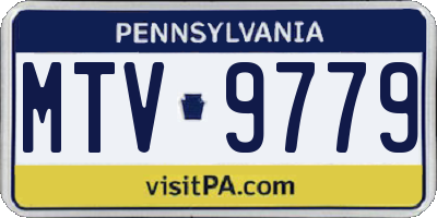 PA license plate MTV9779