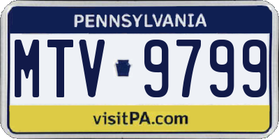 PA license plate MTV9799