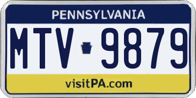 PA license plate MTV9879