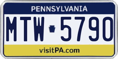 PA license plate MTW5790