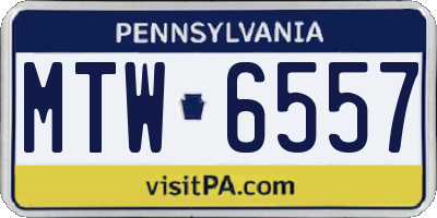 PA license plate MTW6557