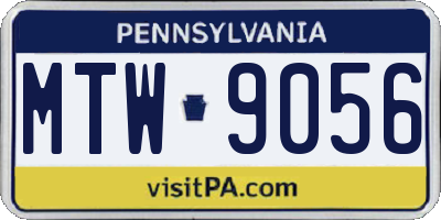 PA license plate MTW9056