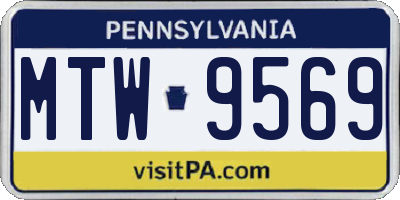 PA license plate MTW9569