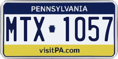 PA license plate MTX1057