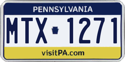 PA license plate MTX1271