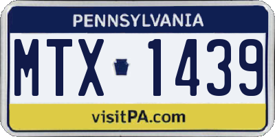 PA license plate MTX1439