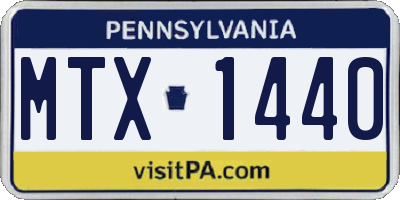 PA license plate MTX1440