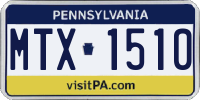 PA license plate MTX1510