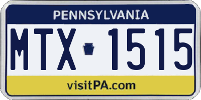 PA license plate MTX1515