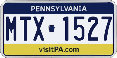 PA license plate MTX1527