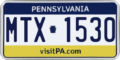PA license plate MTX1530