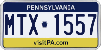 PA license plate MTX1557