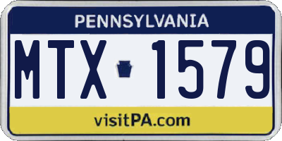 PA license plate MTX1579