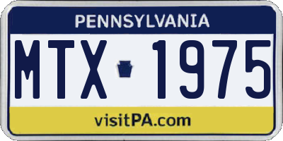 PA license plate MTX1975