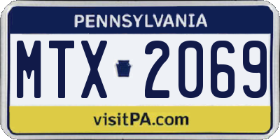 PA license plate MTX2069