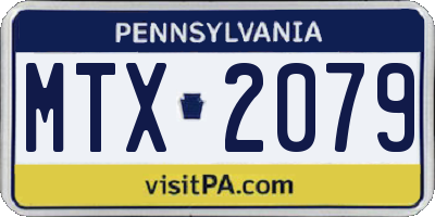 PA license plate MTX2079
