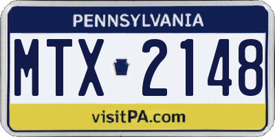 PA license plate MTX2148