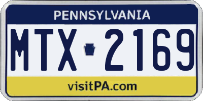 PA license plate MTX2169