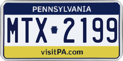 PA license plate MTX2199