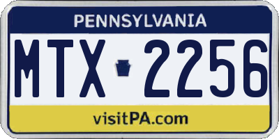 PA license plate MTX2256