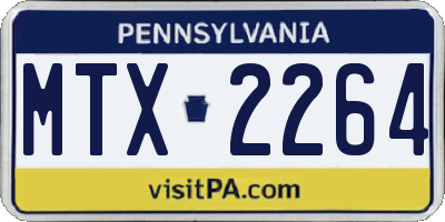 PA license plate MTX2264