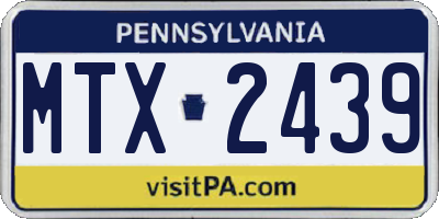 PA license plate MTX2439