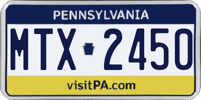 PA license plate MTX2450