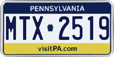 PA license plate MTX2519