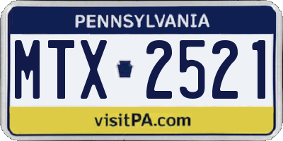 PA license plate MTX2521