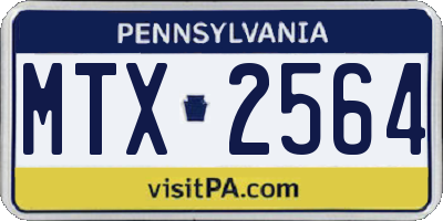 PA license plate MTX2564