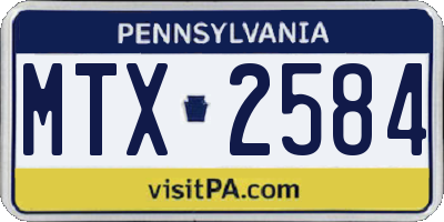 PA license plate MTX2584