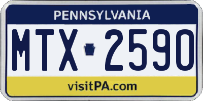 PA license plate MTX2590