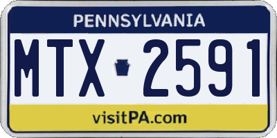 PA license plate MTX2591