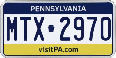 PA license plate MTX2970