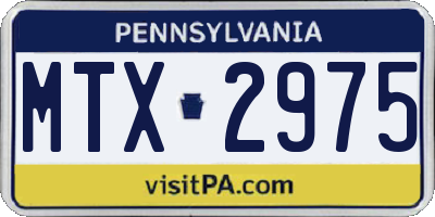 PA license plate MTX2975