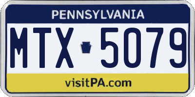 PA license plate MTX5079