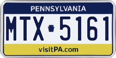 PA license plate MTX5161
