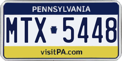 PA license plate MTX5448