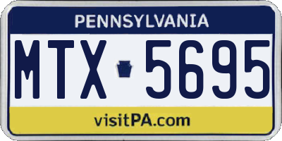 PA license plate MTX5695