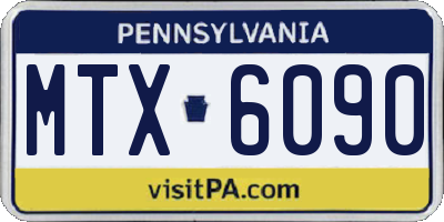 PA license plate MTX6090