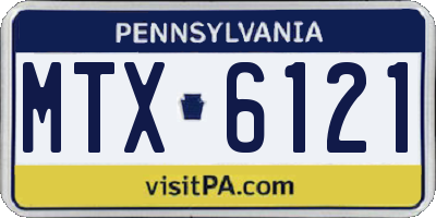 PA license plate MTX6121