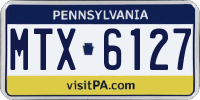 PA license plate MTX6127